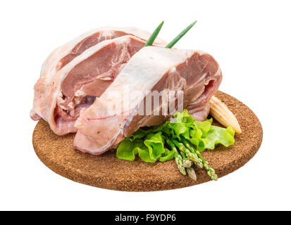 Agneau cru aux asperges Banque D'Images