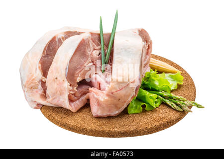 Agneau cru aux asperges Banque D'Images