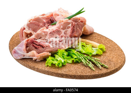 Agneau cru aux asperges Banque D'Images