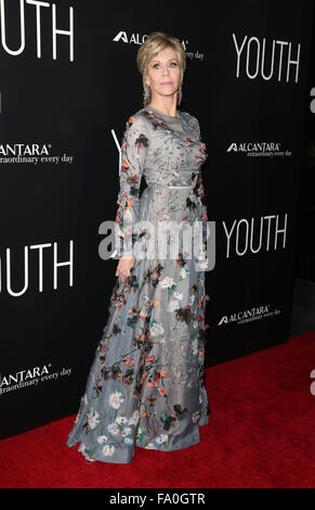 Première mondiale de Fox Searchlight Pictures' 'jeunes' à la DGA Theatre avec : Jane Fonda Où : Los Angeles, California, United States Quand : 17 Nov 2015 Banque D'Images