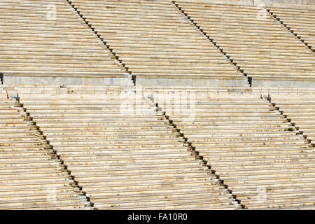 Détail de l'ancien stade Panathénaïque à Arditos hill à Athènes, Grèce Banque D'Images