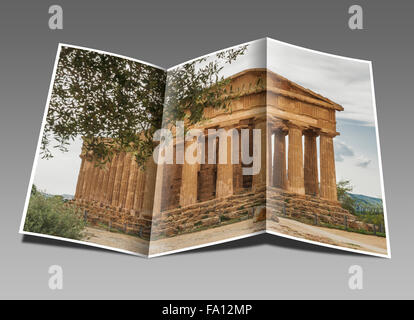 Le temple de Concordia a été construit environ 440 à 430 avant J.-C., Vallée des Temples, Valle dei Templi, Agrigento, Sicile, Italie, Europe Banque D'Images