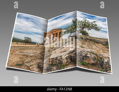 Le temple de Concordia a été construit environ 440 à 430 avant J.-C., Vallée des Temples, Valle dei Templi, Agrigento, Sicile, Italie, Europe Banque D'Images