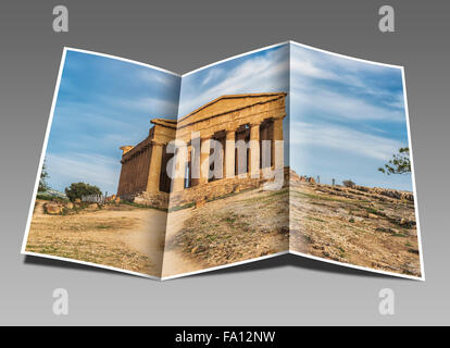 Le temple de Concordia a été construit environ 440 à 430 avant J.-C., Vallée des Temples, Valle dei Templi, Agrigento, Sicile, Italie, Europe Banque D'Images