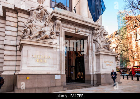 L'entrée de l'Australie Chambre à l'angle de l'Aldwych et The Strand à Londres, Angleterre Banque D'Images