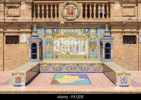 Photo murale de Barcelone, Plaza de España, Séville, Espagne Banque D'Images