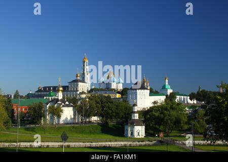 Sainte Trinité-Serge Lavra. La Russie, dans la région de Moscou, Serguiev Posad. Panorama Banque D'Images