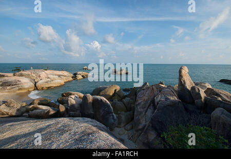 Rochers Hin Ta Hin Yai Grand-père et grand-mère des rochers, l'île de Koh Samui, Thaïlande Banque D'Images