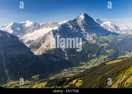 Le massif de l'Eiger. La vallée de Grindelwald. Alpes suisses. Banque D'Images