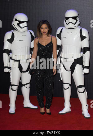 Myleene Klass assiste à la première européenne de 'Star Wars : The Force éveille' tenue à l'Odeon Leicester Square Banque D'Images