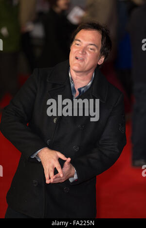 Quentin Tarantino assiste à la première européenne de "l'odieuse huit" tenue à l'Odeon Leicester Square Banque D'Images