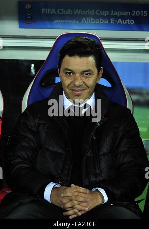 Yokohama, Kanagawa, Japon. 18Th Oct, 2015. L'entraîneur-chef de River Plate Marcelo Gallardo pendant le match entre le FC Barcelone vs C.A River Plate au stade international de Yokohama. © Marcio Machado/ZUMA/Alamy Fil Live News Banque D'Images