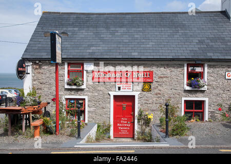 Railway Tavern Pub, Camp, péninsule de Dingle, Irlande Banque D'Images