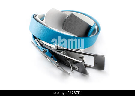 Trois ceintures femme isolé sur fond blanc Banque D'Images