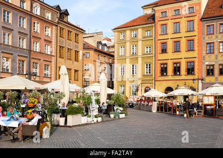La Place du marché de la vieille ville, Varsovie, Pologne Banque D'Images