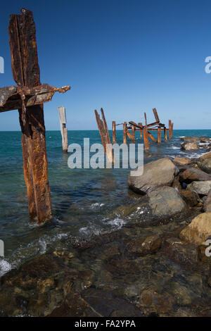 Ancienne jetée à Archer Point, Qld. Banque D'Images