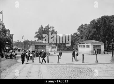 L'entrée et la sortie du métro, Boston Common, Boston, Massachusetts, Etats-Unis, vers 1900 Banque D'Images