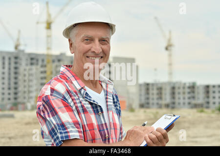 Man en construction Banque D'Images