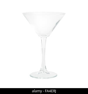 Martini vide verre isolé sur fond blanc Banque D'Images