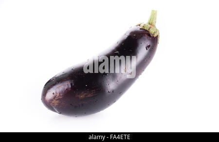 L'un de l'aubergine isolé sur fond blanc Banque D'Images