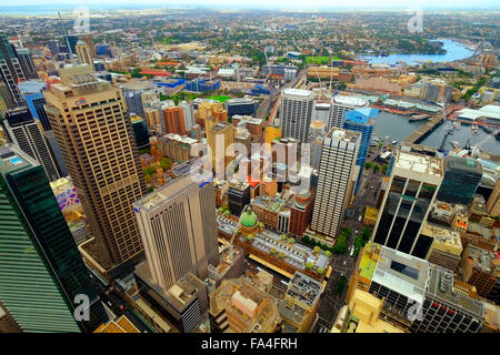 Vue aérienne du centre-ville de Sydney Australie Nouvelle Galles du Sud AU Banque D'Images