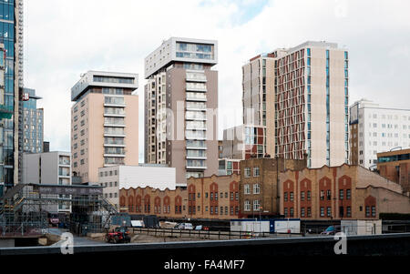 Londres, 25 Novembre 2015 : vue sur le chantier de construction de champs Goodman - un Berkeley Homes development à Aldgate, Londres Banque D'Images