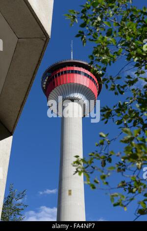 Calgary Tower ou tour Husky en Alberta, Canada Banque D'Images