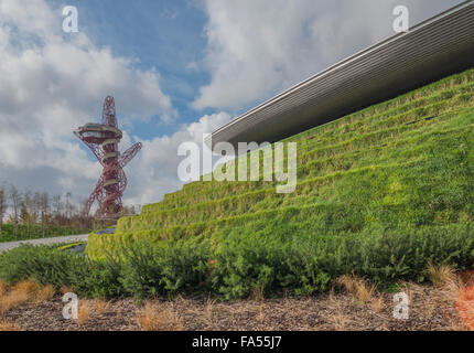 Vue de l'Aquatics Centre de Londres par l'architecte Zaha Hadid. PHILLIP ROBERTS Banque D'Images