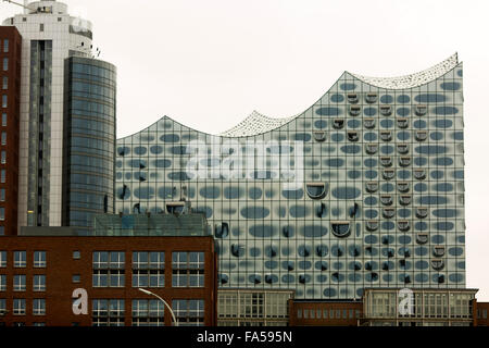 L'Elbphilharmonie ( Elbe Philharmonic Hall ) à Hambourg , Allemagne Banque D'Images