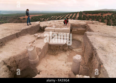 Roman ville ibérique de Castulo, Linares, province de Jaén, Andalousie, Espagne, Europe Banque D'Images