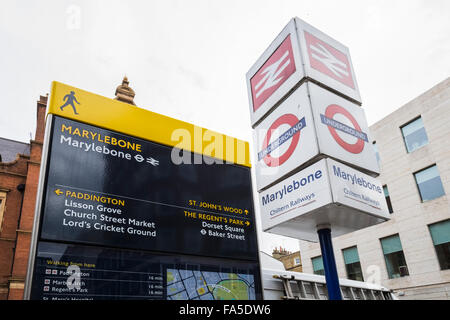 La gare de Marylebone, Londres, Angleterre, Royaume-Uni Banque D'Images