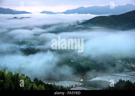 La province de Guangdong Qingyuan City Terrace Hill County Banque D'Images