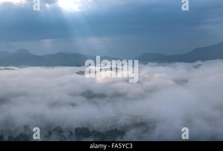 La province de Guangdong Qingyuan City Terrace Hill County Banque D'Images