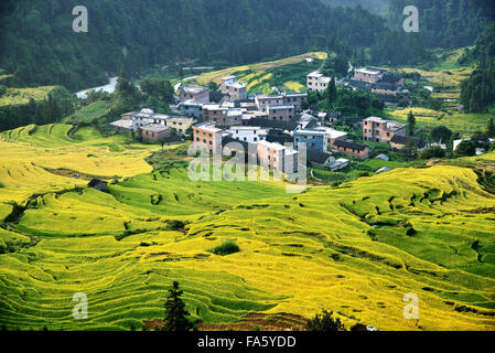 La province de Guangdong Qingyuan City Terrace Hill County Banque D'Images