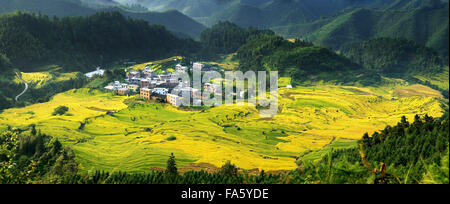 La province de Guangdong Qingyuan City Terrace Hill County Banque D'Images