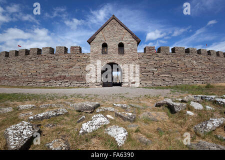 Village fortifié médiéval reconstruit la forteresse de Eketorp, Oland island, au sud-est de la Suède, Suède, Europe Banque D'Images