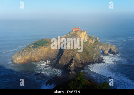 San juan de Gaztelugatxe. Pays Basque Banque D'Images