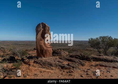 Sculptures dans le désert vivant dans la région de Broken Hill NSW Australie Banque D'Images