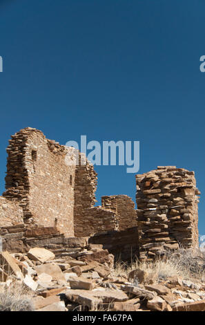 Parc historique national de Chaco Canyon, Site du patrimoine mondial, Hungo Pavi, New Mexico, USA Banque D'Images