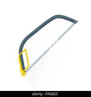 Télévision couleur gris jaune vector design house remodel construction hacksaw illustration isolé sur fond blanc long shadow Illustration de Vecteur