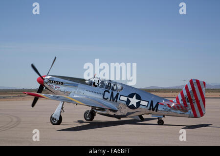 L'aéroport régional Marana, Ailes de Liberté, Air Show, North American TP-51C Mustang, construit en 1944, l'Arizona, USA Banque D'Images