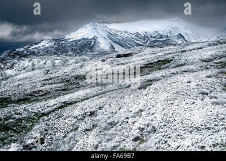 Mont Asahidake, parc national de Daisetsuzan, Hokkaido, Japon Banque D'Images