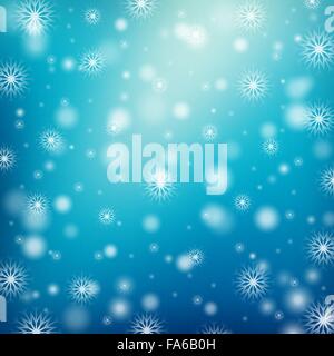 Abstract blue fond de Noël avec des flocons de neige pour votre conception Illustration de Vecteur