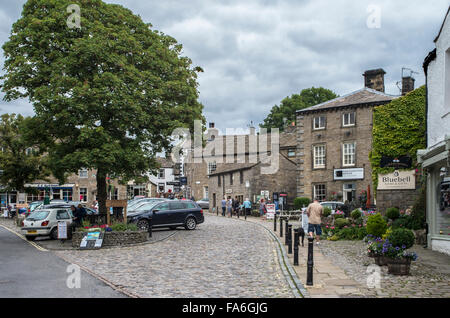 Grassington centre du village dans le quartier de la Craven Yorkshire Dales National Park, au nord de l'Angleterre Banque D'Images