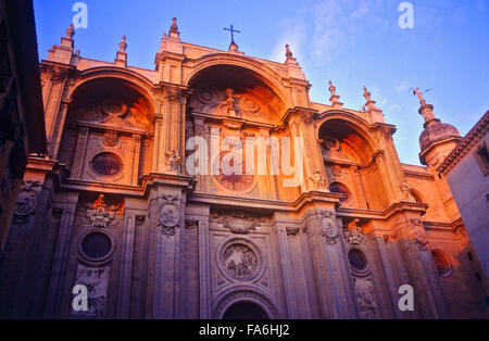 Façade principale de la cathédrale.plaza Pasiegas.Grenade. Andalousie, Espagne Banque D'Images