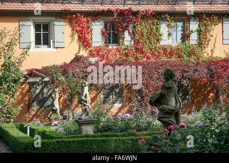 Restuarant iin Jardins du Château à Rothenburg Banque D'Images