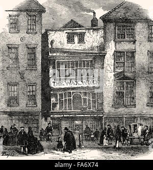 Mme Salmon's Waxworks exposition dans Fleet Street, Londres, 18e siècle Banque D'Images