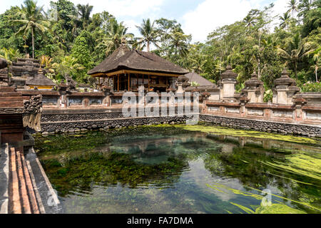 Printemps de la sainte eau Tirta Empul temple hindou près de Ubud, Bali, Indonésie Banque D'Images