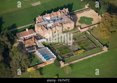 Chequers, dans le Buckinghamshire. Vue aérienne. Manoir Tudor qui est le pays de résidence officielle des premiers ministres britanniques depuis 1921. Banque D'Images