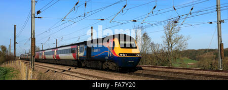 43076 East Midlands, société d'exploitation des trains à grande vitesse de classe 43 Train Diesel, East Coast Main Line Railway, Peterborough, Banque D'Images